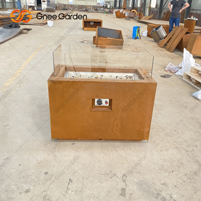 Hoyo cuadrado de acero al aire libre del fuego de Pit Rustic Finish Table Top del fuego de Corten