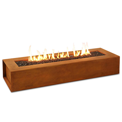 Hoyo del fuego del acero de Corten de la calefacción del propano del gas decoración del patio de 1200 de x 600 x de 320m m