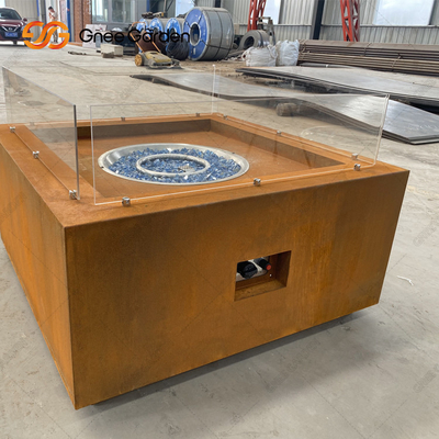 El fuego del acero de la sobremesa marca con hoyos el patio al aire libre Heater Corten Steel Fire Pit