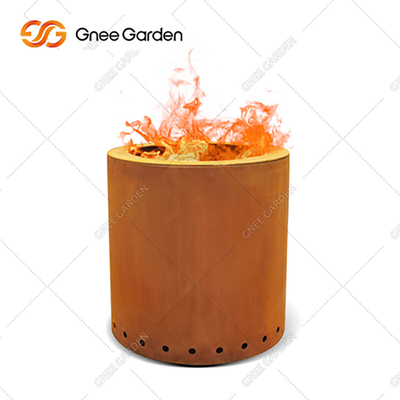Fuego de acero Pit Outdoor Corten Steel Fire Pit Rusty Wood Burning de Corten
