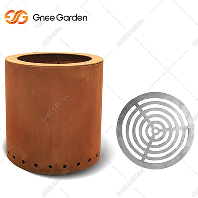 Fuego de acero Pit Outdoor Corten Steel Fire Pit Rusty Wood Burning de Corten
