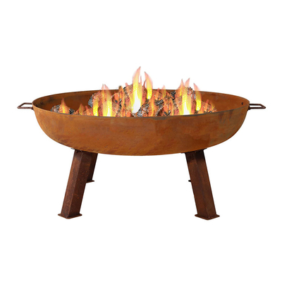 Los hoyos de acero de acero al aire libre del fuego de Pit Wood Burning Garden Decorative Corten del fuego ruedan