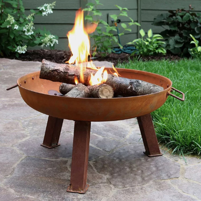 Hoyo al aire libre de acero del fuego de madera de Corten Rusty Metal Fire Pit Outdoor del jardín de Gnee