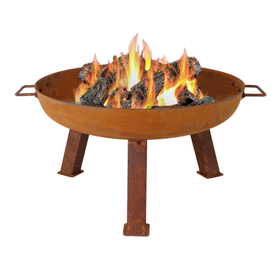 Los hoyos de acero de acero al aire libre del fuego de Pit Wood Burning Garden Decorative Corten del fuego ruedan