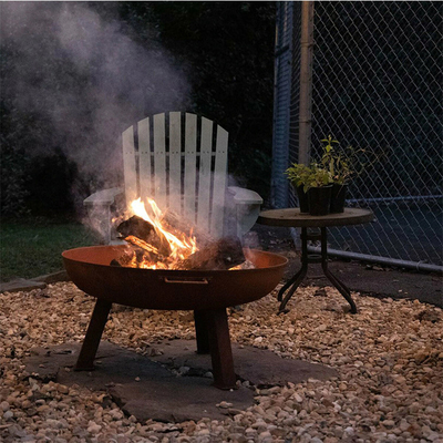 Cuenco de fuego de acero redondo de Pit Garden Decorative Corten Steel del fuego de Corten