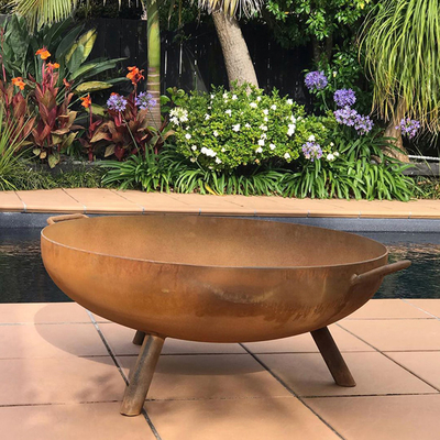 Cuenco de fuego de acero redondo de Pit Garden Decorative Corten Steel del fuego de Corten