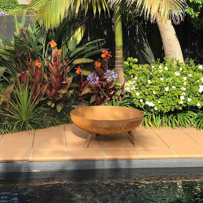 Cuenco de fuego de acero redondo de Pit Garden Decorative Corten Steel del fuego de Corten