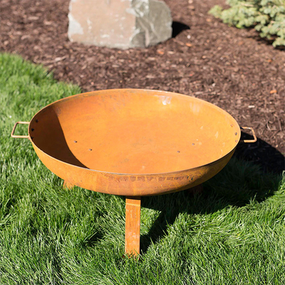 Hoyo al aire libre de acero del fuego de madera de Corten Rusty Metal Fire Pit Outdoor del jardín de Gnee