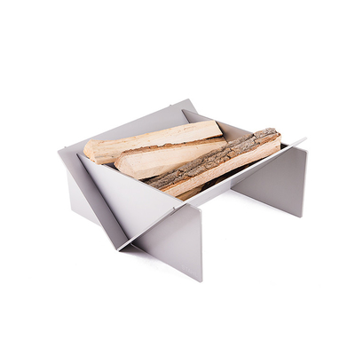 Brasero Desmontable de Acero Corten GN-FP-333 Calefacción Exterior Oxidado Natural