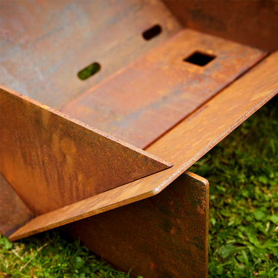 Fuego ardiendo Pit Table Portable de madera de acero desmontable de Corten 510m m