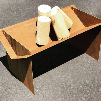 Fuego ardiendo Pit Table Portable de madera de acero desmontable de Corten 510m m