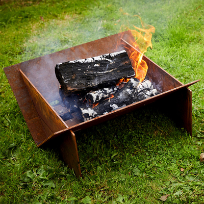 Fuego ardiendo Pit Table Portable de madera de acero desmontable de Corten 510m m