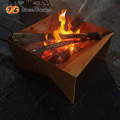 Madera del jardín que quema el acero Firepit de Corten para acampar del patio trasero