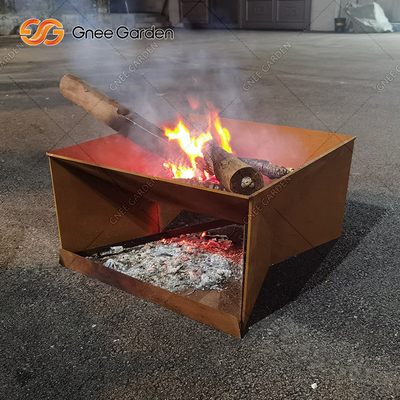Madera del jardín que quema el acero Firepit de Corten para acampar del patio trasero