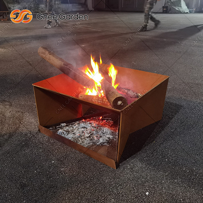 Madera del jardín que quema el acero Firepit de Corten para acampar del patio trasero