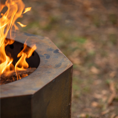 Fuego Pit In Outdoor Living Space de la ronda de Heater Wood Burning Corten Steel que acampa