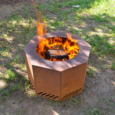 Fuego Pit In Outdoor Living Space de la ronda de Heater Wood Burning Corten Steel que acampa