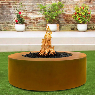 fuego de acero pre aherrumbrado Pit Round Outside Garden de 900m m Corten
