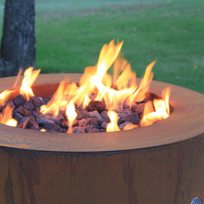 fuego de acero pre aherrumbrado Pit Round Outside Garden de 900m m Corten