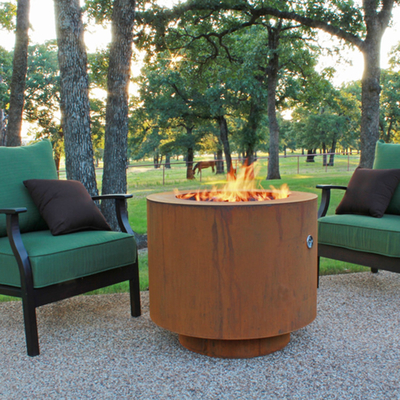 fuego de acero pre aherrumbrado Pit Round Outside Garden de 900m m Corten
