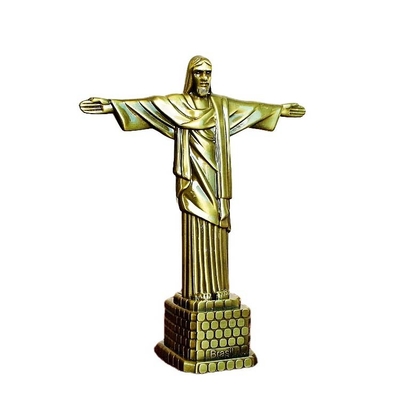 Ornamentos caseros de la escultura al aire libre del metal de la religión del arrabio de 12 pulgadas