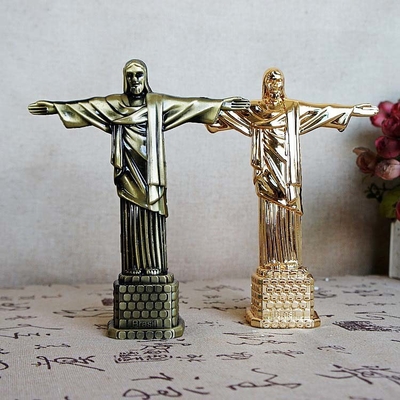 Ornamentos caseros de la escultura al aire libre del metal de la religión del arrabio de 12 pulgadas