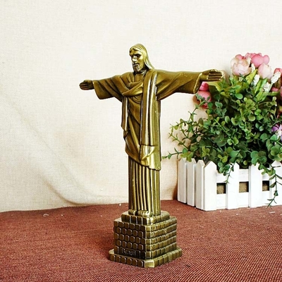 Ornamentos caseros de la escultura al aire libre del metal de la religión del arrabio de 12 pulgadas