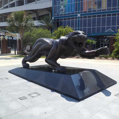 Grueso de bronce al aire libre negro de la escultura de bronce 8m m de Jaguar