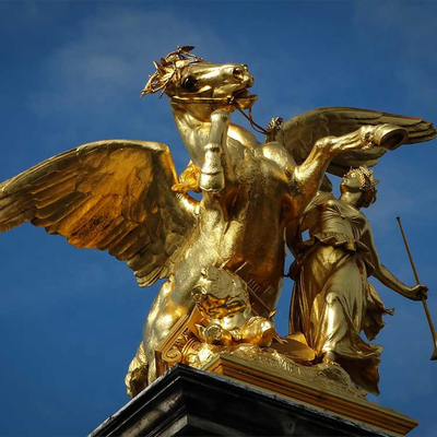 Estándar al aire libre decorativo de bronce gigante del TUV de la escultura del caballo del metal