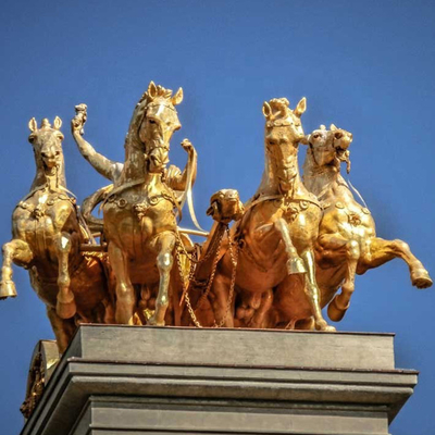 Estándar al aire libre decorativo de bronce gigante del TUV de la escultura del caballo del metal