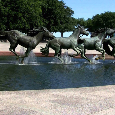 Escultura de bronce al aire libre estándar del SGS H140cm, estatua de bronce del jardín del caballo