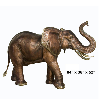 Escultura del jardín del elefante del metal de la resistencia a la corrosión en la altura de los 200cm
