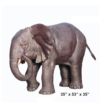 Escultura del jardín del elefante del metal de la resistencia a la corrosión en la altura de los 200cm
