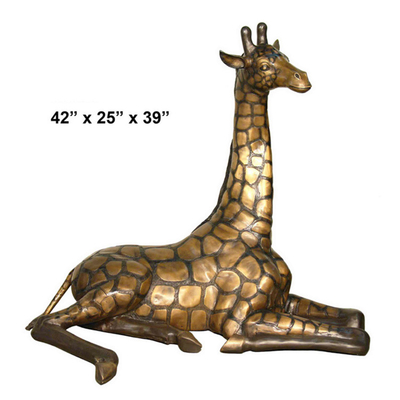 El jardín de bronce grande de la escultura de bronce realista de la jirafa de H130cm esculpe decorativo