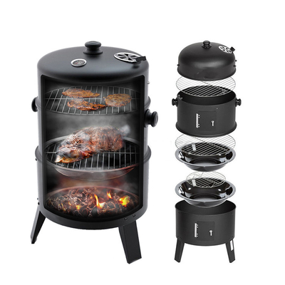 18&quot; parrilla portátil de cocinar al aire libre 3 del carbón de leña de las parrillas de la altura en 1 multifuncional
