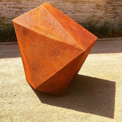 Estatuas de acero geométricas irregulares de la yarda del metal de la escultura de Corten del extracto