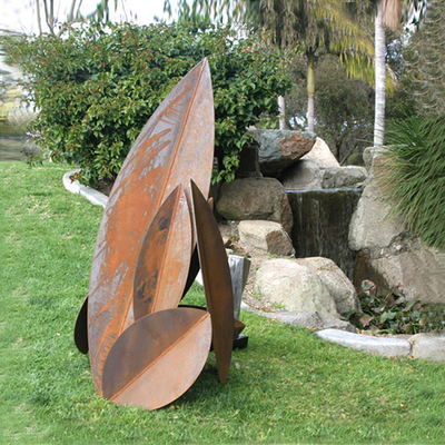 Yarda de acero Art Natural Rusted del metal del cactus de la escultura de Corten del paisaje del jardín
