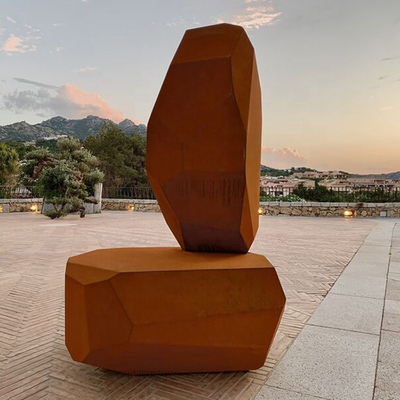 yarda de acero única Art Sculpture del metal de la escultura de Corten del grueso de 3m m