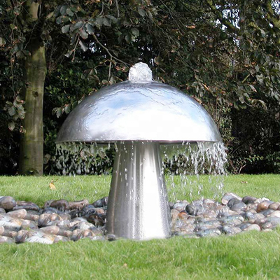 Escultura moderna del metal de la escultura del espejo del jardín de la esfera de H250cm al aire libre