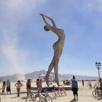 señora de baile de acero inoxidable grande Customized de la escultura de la altura de los 500cm