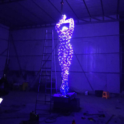 señora de baile de acero inoxidable grande Customized de la escultura de la altura de los 500cm