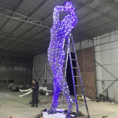 señora de baile de acero inoxidable grande Customized de la escultura de la altura de los 500cm