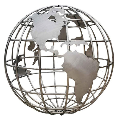 El espejo certificado TUV pulió servicio grande de acero inoxidable del OEM de la estatua del globo de la escultura