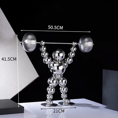 estatuas de acero inoxidables de la gimnasia de la escultura de la altura de los 41.5cm para el hogar