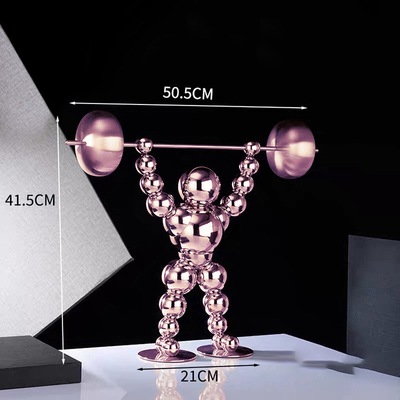 estatuas de acero inoxidables de la gimnasia de la escultura de la altura de los 41.5cm para el hogar