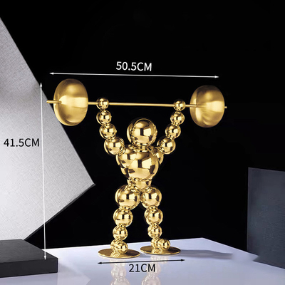 estatuas de acero inoxidables de la gimnasia de la escultura de la altura de los 41.5cm para el hogar
