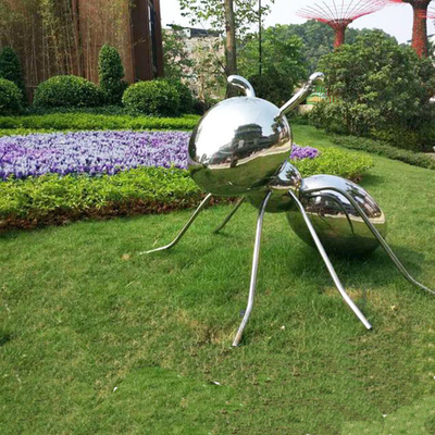 Decoración al aire libre de acero inoxidable duplicada tema animal de la escultura los 2m