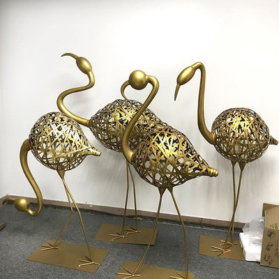 Decoración al aire libre de acero inoxidable duplicada tema animal de la escultura los 2m