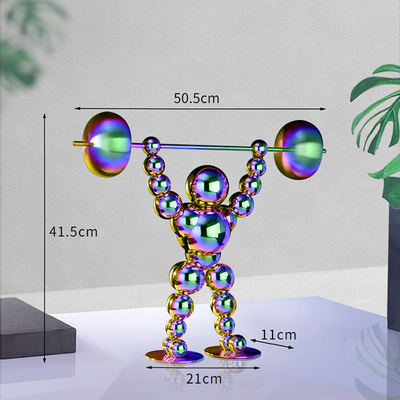 estatuas de acero inoxidables de la gimnasia de la escultura de la altura de los 41.5cm para el hogar