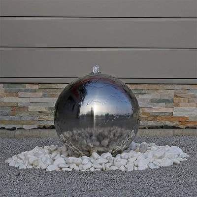 Escultura de acero inoxidable de la esfera de hueco de H245cm para la decoración al aire libre